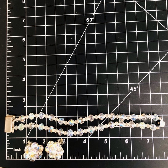 Vintage Art Deco Aurora Borealis Rhinestone Jewelry - Picture 7 of 10